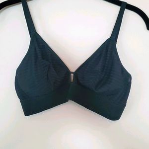 Lively Busty Stripe Mesh Bralette